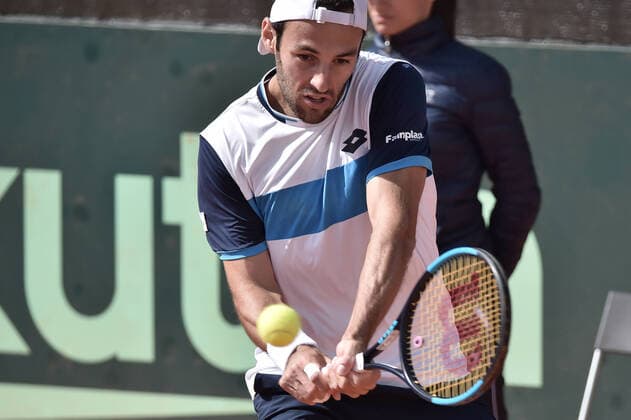 Tennis, Davis Cup, Italien - Südkorea Photo LaPresse Tocco Alessandro March 7, 2020 Cagliari - Italy TennisDavis Cup - Italy vs South Korea Stefano travaglia (ITA) c. DChung (KORIn The Stefano travaglia  Copyright: xToccoxAlessandrox LaPressex