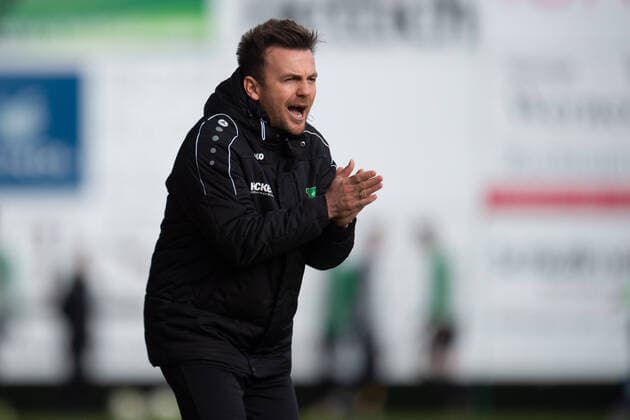 Fußball, Trainerhistorie SV Rödinghausen von 2014 bis heute Rödinghausen, Deutschland 07.03.2020: Regionalliga West - 2019 2020 - SV Rödinghausen vs. Borussia Dortmund II Enrico Maaßen (Trainer Rödinghausen) Rödinghausen Nordrhein-Westfalen Deutschland Häcker Wiehenstadion