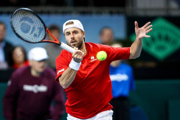 TENNIS - Davis Cup, AUT vs URU PREMSTAETTEN,AUSTRIA,07.MAR.20 - TENNIS - ITF Davis Cup, Austria vs Uruguay. Image shows Oliver Marach (AUT). GEPAxpictures xMaticxKlansek