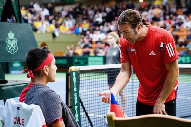 200307 Captain Nicolas Massu of Chile during a Davis Cup qualification tennis match between Sweden and Chile on March 7, 2020 in Stockholm. Copyright: ERIKxSIMANDER BB200307BB877