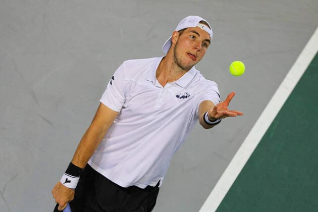 Jan-Lennard STRUFF (GER), Davis Cup Qualifikation 2020 - Deutschland vs. Weißrussland, Düsseldorf, 07.03.2020,