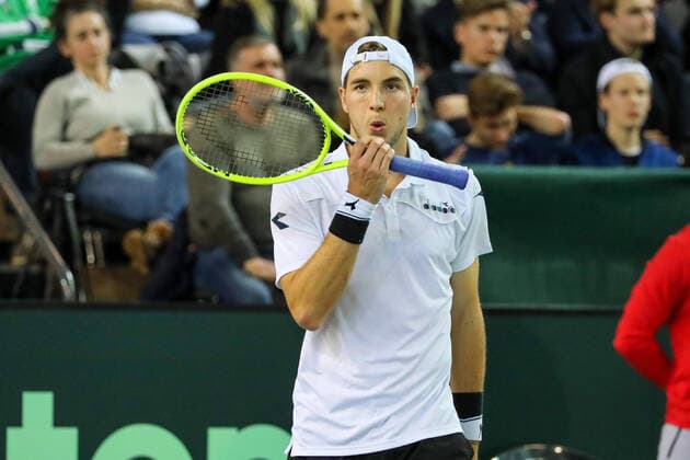 Jan-Lennard STRUFF (GER), Davis Cup Qualifikation 2020 - Deutschland vs. Weißrussland, Düsseldorf, 07.03.2020,