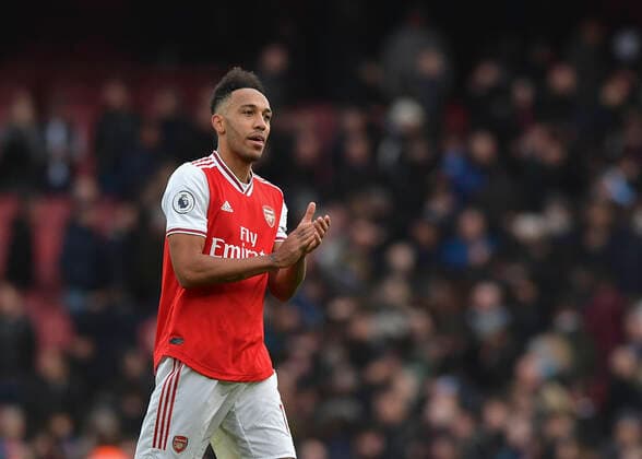 Pierre-Emerick Aubameyang of Arsenal during the Premier League match between Arsenal and West Ham United at the Emirates Stadium, London, England on 7 March 2020. Copyright: xVincexxMignottx PMI-3428-0081