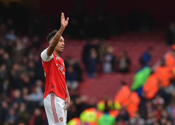 Pierre-Emerick Aubameyang of Arsenal during the Premier League match between Arsenal and West Ham United at the Emirates Stadium, London, England on 7 March 2020. Copyright: xVincexxMignottx PMI-3428-0082