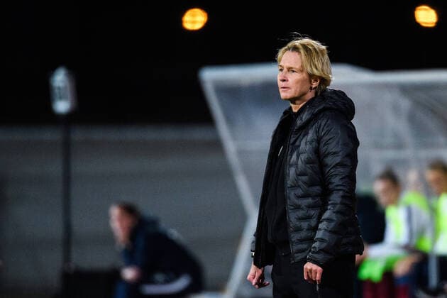 200307 Martina Voss-Tecklenburg, head coach of Germany during the Algarve Cup match between Germany and Norway on March 7, 2020 in Lagos. Photo: Ludvig Thunman BILDBYRAN kod LT 35754 bbeng fotboll soccer football women dam algarve cup 2020 tyskland germany deutschland norge norway Copyright: LUDVIGxTHUNMAN BB200307LT124