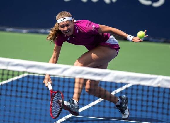 Czech tennis player Marie Bouzkova in action against English Johanna Konta during a match for the semifinals of the Monterrey Tennis Open, in Monterrey, Mexico, 07 March 2020. Monterrey Open Semifinals !ACHTUNG: NUR REDAKTIONELLE NUTZUNG!  Copyright: xMiguelxSierrax AME2216 20200308-637192303081992400