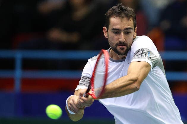 Davis Cup Cilic vs Nagal - Zagreb, Croatia 07.03.2020., Dom Sportova Hall, Zagreb, Croatia - Davis Cup first round Qualifiers between Croatia and India, Marin Cilic vs Sumit Nagal. GoranxStanzl PIXSELL