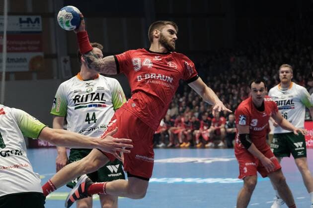 07.03.2020 xkhx Handball-Bundesliga Saison 2019 2020 Hessenderby MT Melsungen gegen HSG Wetzlar Domagoj Pavlovic (94, MT Melsungen)