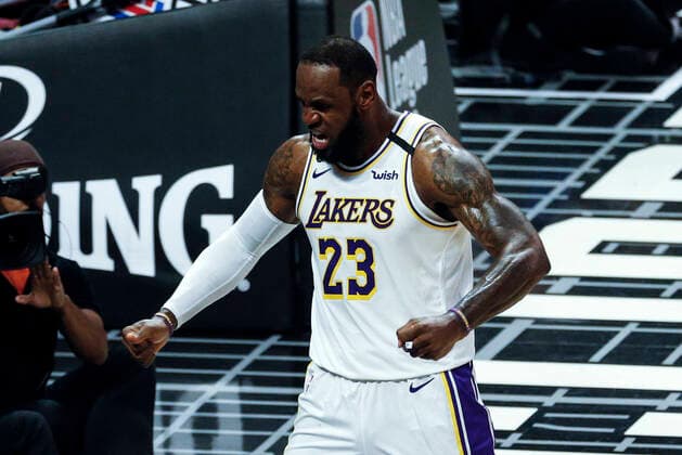 March 8, 2020, Los Angeles, California, U.S: Los Angeles LakersÃ¢â‚¬â ¢ LeBron James (23) reacts after scoring and drawing a foul during an NBA, Basketball Herren, USA basketball game between the Los Angeles Clippers and Los Angeles Lakers, Sunday, March 8, 2020, in Los Angeles. Los Angeles U.S. - ZUMAc68_ 20200308_zaf_c68_005 Copyright: xRingoxChiux