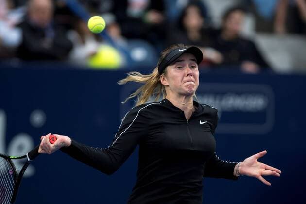 Ukrainian tennis player Elina Svitolina returns a ball against Czech Marie Bouzkova, during the final of the Monterrey Tennis Open, in Monterrey, Mexico, 08 March 2020. Monterrey Tennis Open !ACHTUNG: NUR REDAKTIONELLE NUTZUNG!  Copyright: xMiguelxSierrax AME2824 20200309-637193291177131860