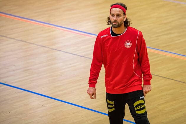 Silvio Heinevetter beim Training DHB - Lehrgang zur Vorbereitung des Länderspiels gegen de Niederlande in der Ballhaus Arena Aschaffenburg Copyright: xVIADATAx xHolgerxJohnx Aschersleben Sachsen-Anhalt Deutschland