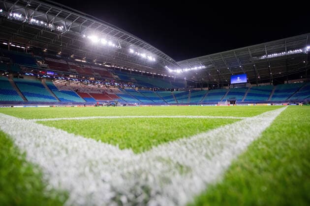 Fussball: UEFA Champions League, Achtelfinele, RB Leipzig - Tottenham Hotspur. Leere Tribünen Zuschauerplätze Ränge in der RedBull Arena. Wegen des Coronavirus (COVID-19) werden vermehrt Großveranstaltungen und Fussballspiele abgesagt oder es kommt zu Geisterspielen. GER, UEFA Champions League, RB Leipzig - Tottenham Hotspur, 10.03.2020 Leipzig Copyright: xTomxWellerx xEibner-Pressefotox EP_eer
