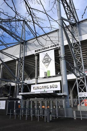 11.03.2020, Fussball GER, Saison 2019 2020, 1. Bundesliga, 21. Spieltag, Nachholspiel, Borussia Moenchengladbach - 1. FC Koeln, Borussia Park, Eingang Sued Moenchengladbach Nordrhein Westfalen Deutschland