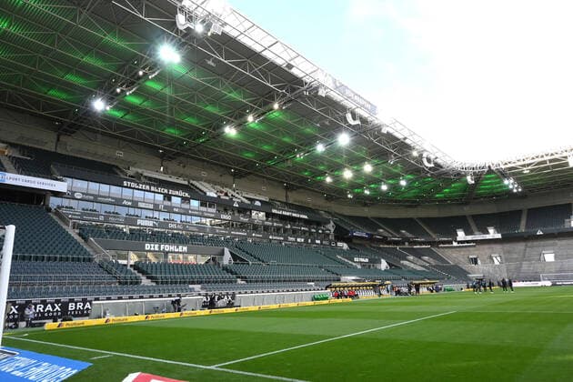 11.03.2020, Fussball GER, Saison 2019 2020, 1. Bundesliga, 21. Spieltag, Nachholspiel, Borussia Moenchengladbach - 1. FC Koeln, Borussia Park, Innenansicht vor dem Spiel mit der Haupttribuene Moenchengladbach Nordrhein Westfalen Deutschland