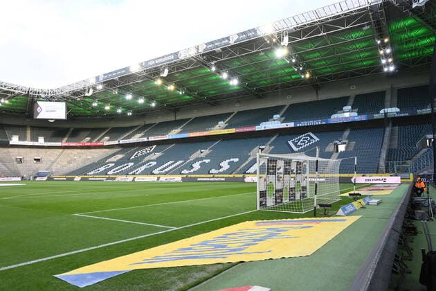 11.03.2020, Fussball GER, Saison 2019 2020, 1. Bundesliga, 21. Spieltag, Nachholspiel, Borussia Moenchengladbach - 1. FC Koeln, Borussia Park, Innenansicht vor dem Spiel mit der Gegentribuene Moenchengladbach Nordrhein Westfalen Deutschland