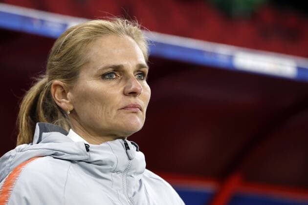 Holland Women coach Sarina Wiegman during the women s International Friendly, Länderspiel, Nationalmannschaft Tournoi de France match between France and The Netherlands at Stade du Hainaut on March 10, 2020 in Valenciennes, France International Friendly 2019 2020 xVIxANPxSportx xMauricexvanxSteenxIVx 408185667