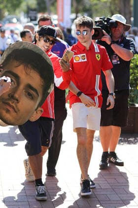 March 12, 2020: MELBOURNE, AUSTRALIA - MARCH 12 2020: Scuderia Ferrari Mission Winnow driver Charles LeClerc arrives at the 2020 Formula 1 Australian Grand Prix - ZUMAp121 20200312_zsp_p121_010 Copyright: xChrisxPutnamx