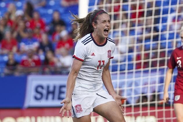 FRISCO. USA. MAR 11: Alexia Putellas celebrates her goal (0-1) during the 2020 SheBelieves Cup Women s International Friendly, Länderspiel, Nationalmannschaft football match between England Women vs Spain Women at Toyota Stadium in Frisco, Texas, USA.