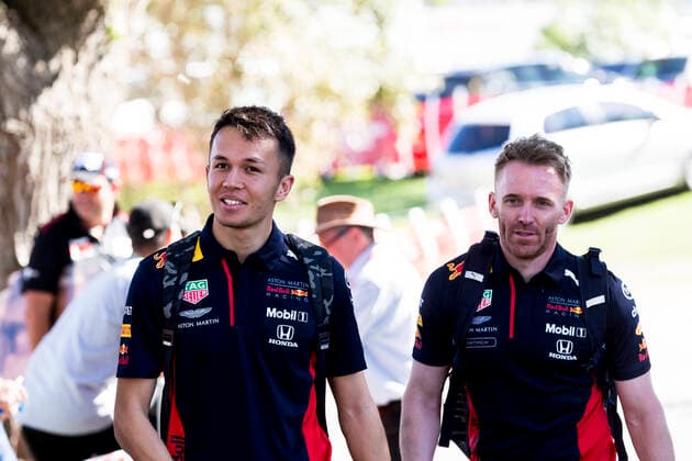 12th March 2020; Melbourne Grand Prix Circuit, Melbourne, Victoria, Australia; Formula One, Australian Grand Prix, Practice Day; Aston Martin Red Bull driver Alexander Albon  ActionPlus12217021 StephenxBlackberry