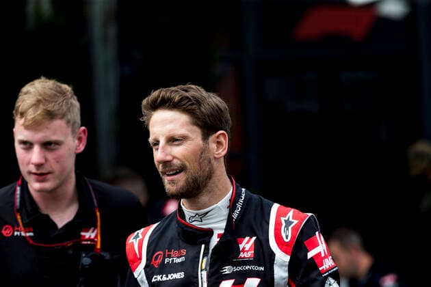 12th March 2020; Melbourne Grand Prix Circuit, Melbourne, Victoria, Australia; Formula One, Australian Grand Prix, Practice Day; Haas driver Romain Grosjean  ActionPlus12217054 StephenxBlackberry