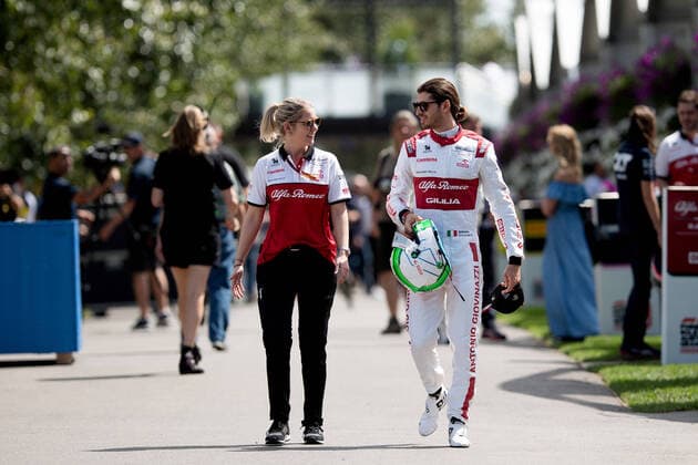 MELBOURNE, AUSTRALIA - MARCH 12: Alfa Romeo Racing Orlen driver Antonio Giovinazzi at The Australian Formula One Grand Prix on March 12, 2020, at The Melbourne Grand Prix Circuit in Albert Park, Australia. (Photo by Speed Media Icon Sportswire) AUTO: MAR 12 F1 - Australian Grand Prix Icon20031202371
