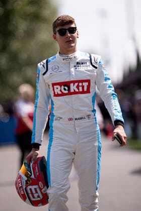 MELBOURNE, AUSTRALIA - MARCH 12: ROKiT Williams Racing driver George Russell at The Australian Formula One Grand Prix on March 12, 2020, at The Melbourne Grand Prix Circuit in Albert Park, Australia. (Photo by Speed Media Icon Sportswire) AUTO: MAR 12 F1 - Australian Grand Prix Icon20031202491