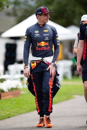 MELBOURNE, AUSTRALIA - MARCH 12: Aston Martin Red Bull Racing driver Max Verstappen at The Australian Formula One Grand Prix on March 12, 2020, at The Melbourne Grand Prix Circuit in Albert Park, Australia. (Photo by Speed Media Icon Sportswire) AUTO: MAR 12 F1 - Australian Grand Prix Icon20031203411