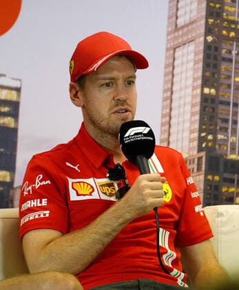 FORMULA 1 ROLEX AUSTRALIAN GRAND PRIX 2020 12.03.2020, Albert-Park, Melbourne, FORMULA 1 ROLEX AUSTRALIAN GRAND PRIX 2020 , im Bild FIA Pressekonferenz mit Sebastian Vettel (GER 5), Scuderia Ferrari Mission Winnow