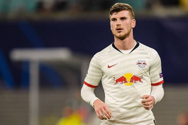 Timo Werner of Red Bull Leipzig during the UEFA Champions League round of 16 second leg match between Red Bull Leipzig and Tottenham Hotspur FC at the Red Bull Arena on March 10, 2020 in Leipzig, Germany UEFA Champions League 2019 2020 xVIxANPxSportx xGerritxvanxKeulenxIVx 408247301