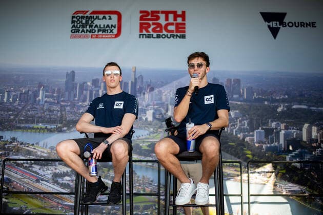 Daniil Kvyat (Scuderia AlphaTauri) und Pierre Gasly (Scuderia AlphaTauri) beim Fantalk, Formel 1, Grosser Preis von Australien, Albert Park Circuit Melbourne, Media Day, 12.03.2020. Formel 1, Grosser Preis von Australien, Albert Park Circuit Melbourne, 11.03.2020 Melbourne Copyright: xMemmlerx Eibner-Pressefotox EP_mmr