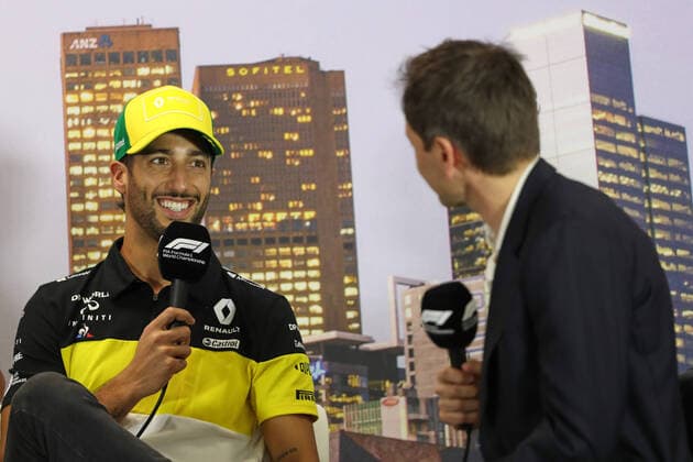 12th March 2020; Melbourne Grand Prix Circuit, Melbourne, Victoria, Australia; Formula One, Australian Grand Prix, Arrivals Day; Renault DP World F1 Team, Daniel Ricciardo  ActionPlus12217170 Octane