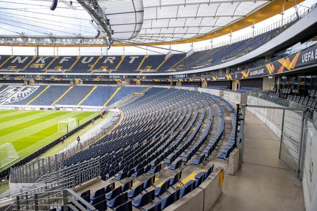 Deutschland, Frankfurt am Main, Commerzbank-Arena, 12.03.2020, emspor, emonline, despor, deonline, Eintracht Frankfurt vs. FC Basel 1893, Fussball, Europa League Bild: v. l. Keine Zuschauer in und um die Commerzbank-Arena Copyright: HMBxMedia xHeikoxBecker