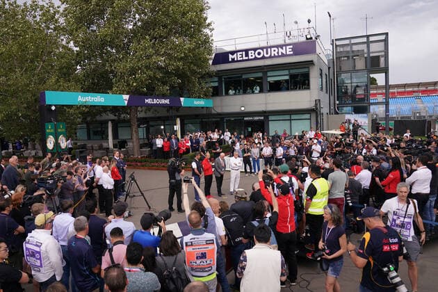 motor racing, Motorsport F1 GRAND PRIX, A general view is seen as Michael Masi of the FIA, Australian Grand Prix Corporation Chairman Paul Little, Australian Grand Prix Corporation CEO, Andrew Westacott and chief executive officer and executive chairman of the Formula One Group Chase Carey speak to media about the cancellation of the Formula 1 Australian Grand Prix 2020 at the the Albert Park Circuit in Melbourne, Friday, March 13, 2020. ( NO ARCHIVING, EDITORIAL USE ONLY, NO USE IN BOOKS WITHOUT CONSENT MELBOURNE VIC AUSTRALIA Copyright: xMICHAELxDODGEx 20200313001456334428