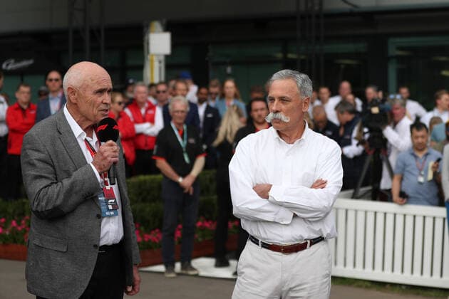 13th March 2020; Melbourne Grand Prix Circuit, Melbourne, Victoria, Australia; Formula One, Australian Grand Prix, Australian Grand Prix Corporation press conference, PK, Pressekonferenz Paul Little and Chase Carey, Chief Executive Officer of the Formula One Group  ActionPlus12217378 Octane