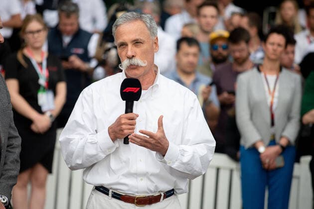 Chase Carey (Chairman Liberty Media FOM) bei der Pressekonferenz, Formel 1, Grosser Preis von Australien, Albert Park Circuit Melbourne, Absage des Rennen, 13.03.2020. Formel 1, Grosser Preis von Australien, Albert Park Circuit Melbourne, Absage des Rennen, 13.03.2020 Melbourne Copyright: xMemmlerx Eibner-Pressefotox EP_mmr