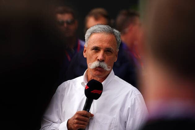 Melbourne, Australien, 13.03.2020, Formel 1, Formula 1, Australian Grand Prix, Das Rennen in Melbourne ist abgesagt worden, Grund die Ausbreitung des Coronavirus (COVID-19), Pressekonferenz zur Absage des Rennens mit Andrew Westacott (CEO des Grand Prix von Australien), Chase Carey (Vorsitzender der Formel 1 Liberty Media), Paul Little (Vorsitzender des Grand Prix von Australien), Michael Masi (FIA Renndirektor) ( Melbourne Albert-Park Victoria Australien eu-images-09-506-049634