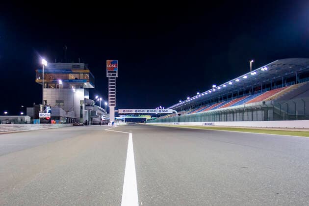 March 5, 2020, Doha, USA: DOHA, QATAR - MARCH 05: General view of the pit building and main grandstand of QNB Qatar Motorcycle Grand Prix held on March 5, 2020, at Losail International Circuit in Doha, Qatar. ( Icon Sportswire) Doha USA - ZUMAi88_ 20200305_zaf_i88_148 Copyright: xHazrinxYeobxMenxShahx
