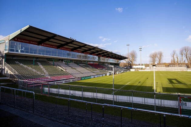 Fußball, Stadiongeschichte VfB Lübeck Leere Raenge im Stadion an der Lohmuehle, Fussball, 12.03.20 Luebeck Schleswig-Holstein Germany Copyright: xAgentur54Gradx xChristianxSchaffrathx