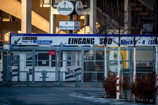 Fußball, Stadiongeschichte Arminia Bielefeld Fußball: 2. Bundesliga, Saison 2019 2020. Außenansicht der Schüco-Arena des DSC Arminia Bielefeld. Copyright: xInderlied Kirchner-Mediax