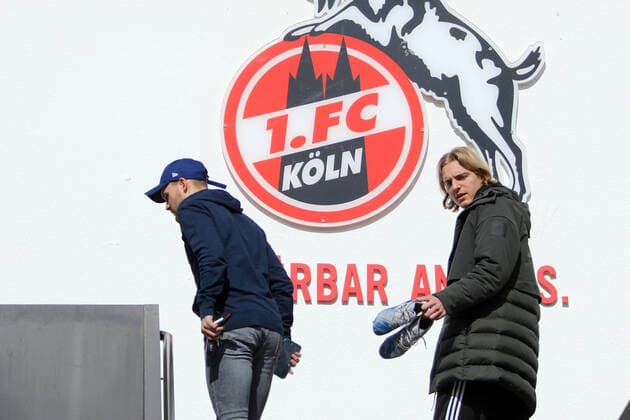 1. FC Köln Corona 1. Fussball Bundesliga Saison 2019 2020 Geißbockheim Köln Deutschland 27.03.2020 Links: Birger Verstraete (1. FC Köln) Rechts: Sebastiaan Bornauw (1. FC Köln)