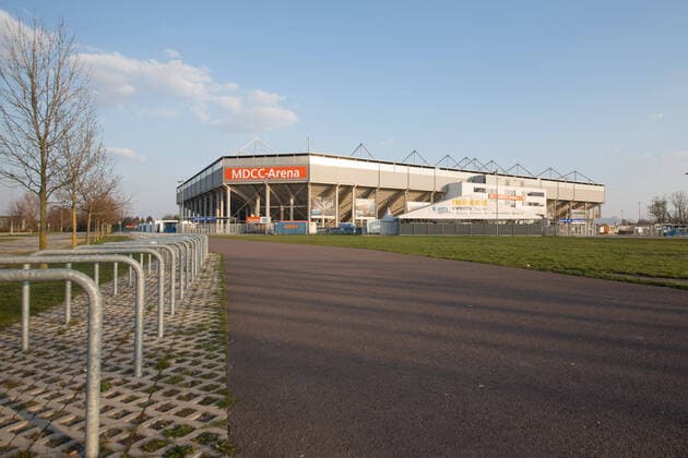 Fußball, Stadiongeschichte 1. FC Magdeburg 28.03.2020, xtgx, Auswirkungen des Corona Virus in Magdeburg, MDCC Arena des 1. FC Magdeburg Magdeburg