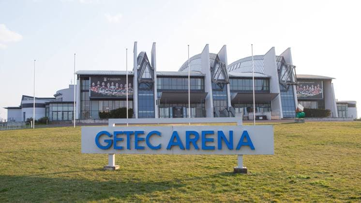 28.03.2020, xtgx, Auswirkungen des Corona Virus in Magdeburg, GETEC Arena des SC Magdeburg. Die Liqui Moly Handball Bundesliga hat den Spielbetrieb vorerst eingestellt. Magdeburg *** 28 03 2020, xtgx, Effects of the Corona Virus in Magdeburg, GETEC Arena of SC Magdeburg The Liqui Moly Handball Bundesliga has temporarily suspended play Magdeburg