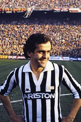 MICHEL PLATINI, Juventus, Serie A, Milan vs Juventus 0-0, Milano SERIE A 1985-86 MILAN-JUVENTUS 0-0