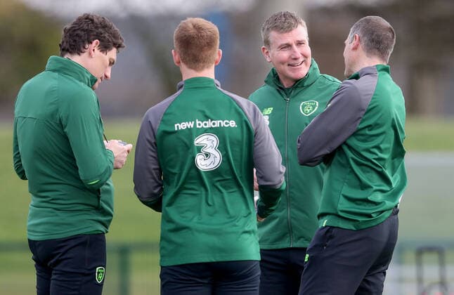 FAI Announce Stephen Kenny As Republic Of Ireland Senior Manager With Immediate Effect 4 4 2020 Republic of Ireland Under 21 Squad Training, FAI National Training Centre, Dublin 19 3 2019 Assistant Coach Keith Andrews and Manager Stephen Kenny Keith Andrews and Stephen Kenny 4 4 2020  Copyright: x INPHO BryanxKeanex inpho_01520253