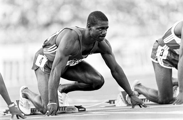 870829 Athletics, World Athletics Championships: Ben Johnson of Canada during 100 m at The World Athletics Championships on August 29, 1987 in Rome, Italy. BILDBYRAN *** 870829 Athletics, World Athletics Championships Ben Johnson of Canada during 100 m at The World Athletics Championships on August 29, 1987 in Rome, Italy BILDBYRAN,  Copyright: BILDBYRAN 870829012