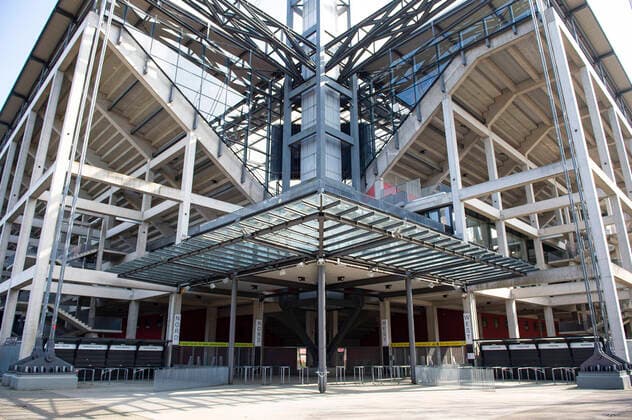 Fußball: 1. Bundesliga, Saison 2019 2020. Außenansicht vom RheinEnergieStadion vom 1.FC Köln Leere Eingänge und Kassenhäuschen, Copyright: xChristopherxNeundorfx xKirchner-Mediax