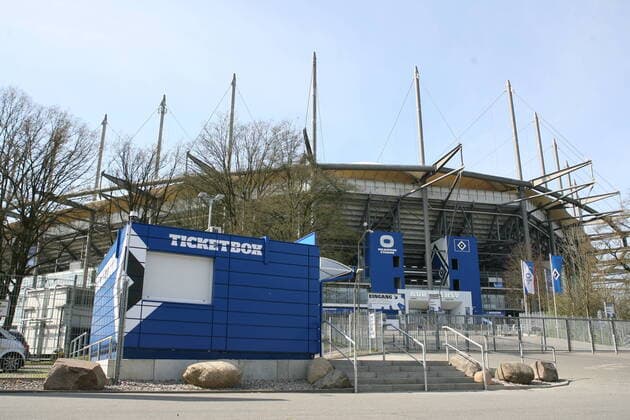 Das Volksparkstadion im Volkspark in Hamburg 09.04.2020