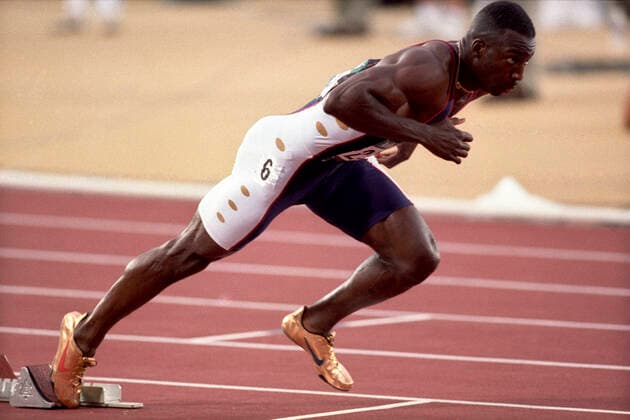 Track and Field Michael Johnson Olympics Michael Johnson competing in the 400m at the 1996 Olympic Summer Games. Atlanta GA USA Copyright: xPaulxJxSutton Duomo PCNx TF0101 106916