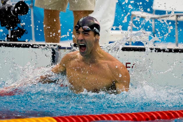 Olympia, Historie, Rückblick auf die Sommerspiele 2008 in Peking Olympics Michael Phelps winner of the gold medal in the 100m butterfly at the 2008 Olympic Summer Games, Beijing, China Beijing China Copyright: xChrisxTrotman PCNx OL0831-108851