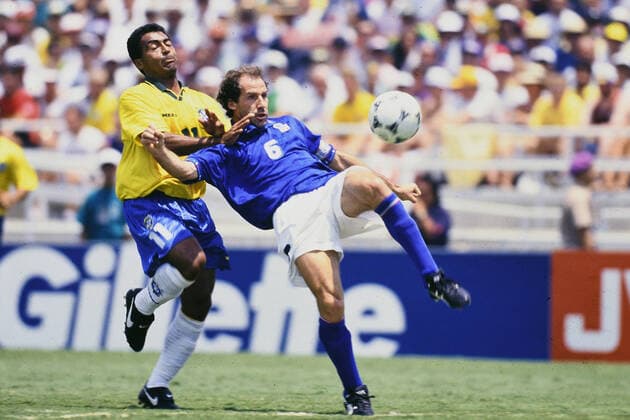FRANCO BARESI, Italy, ROMARIO, Brazil, World Cup Usa 1994, Final, Brazil vs Italy 3-2 (apk), Pasadena, Los Angeles CAMPIONATI MONDIALI USA 1994 FINALE BRASILE-ITALIA 3-2 (dcr)